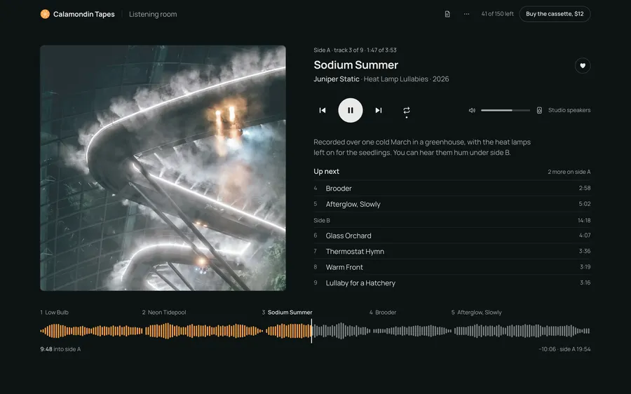 Music player · Calamondin Tapes