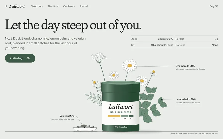Lullwort: organic wellness hero