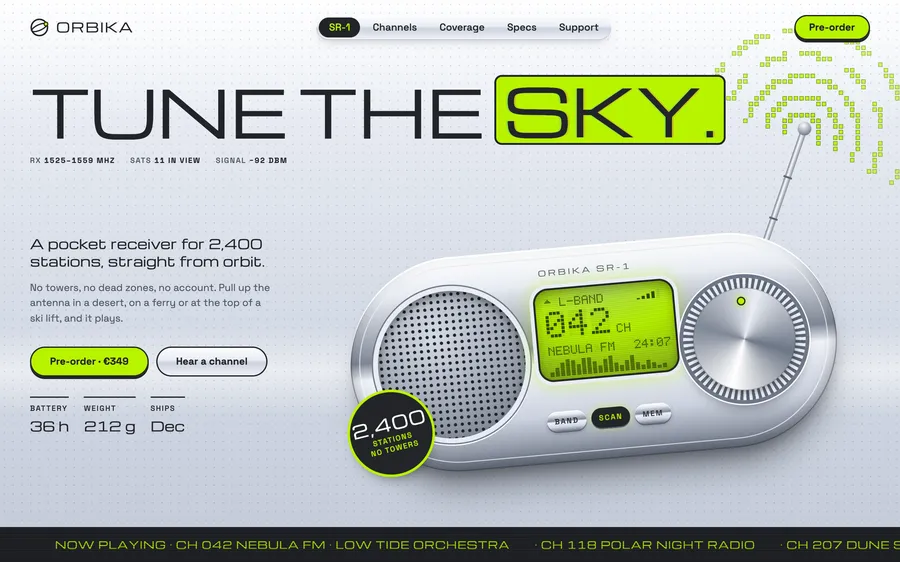Orbika SR-1: Y2K retro-future hardware hero
